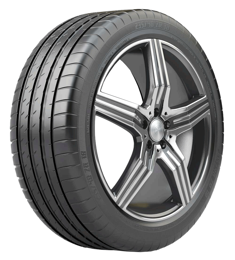 New car tire on alloy wheel available at Smart City Tires Miami
